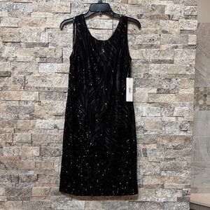 Calvin Klein Collection Black Sequin Midi Dress